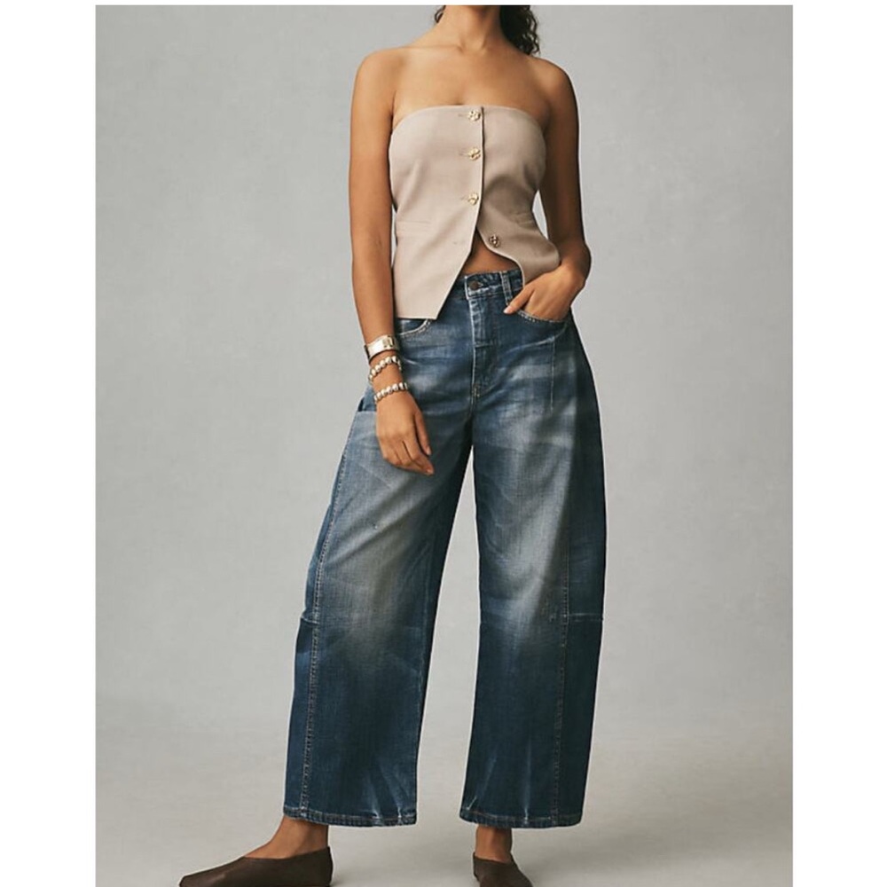 Pilcro 27 Barrel Denim Blue Jeans